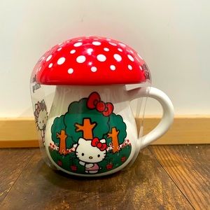 NEW! Hello Kitty Mushroom Mug with Lid